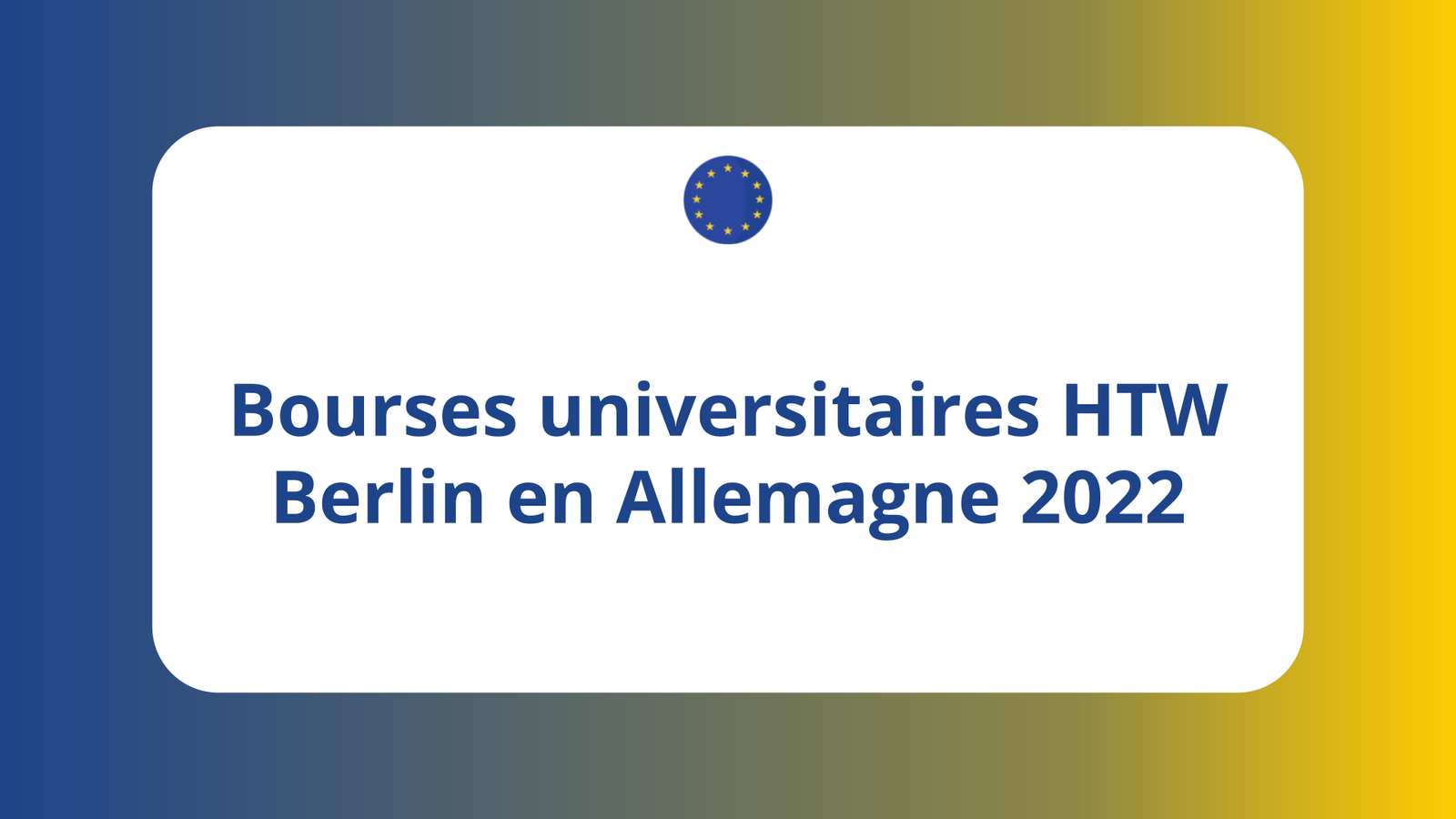 Bourses universitaires HTW Berlin