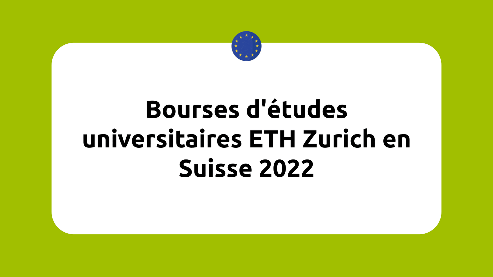 Bourses universitaires ETH Zurich