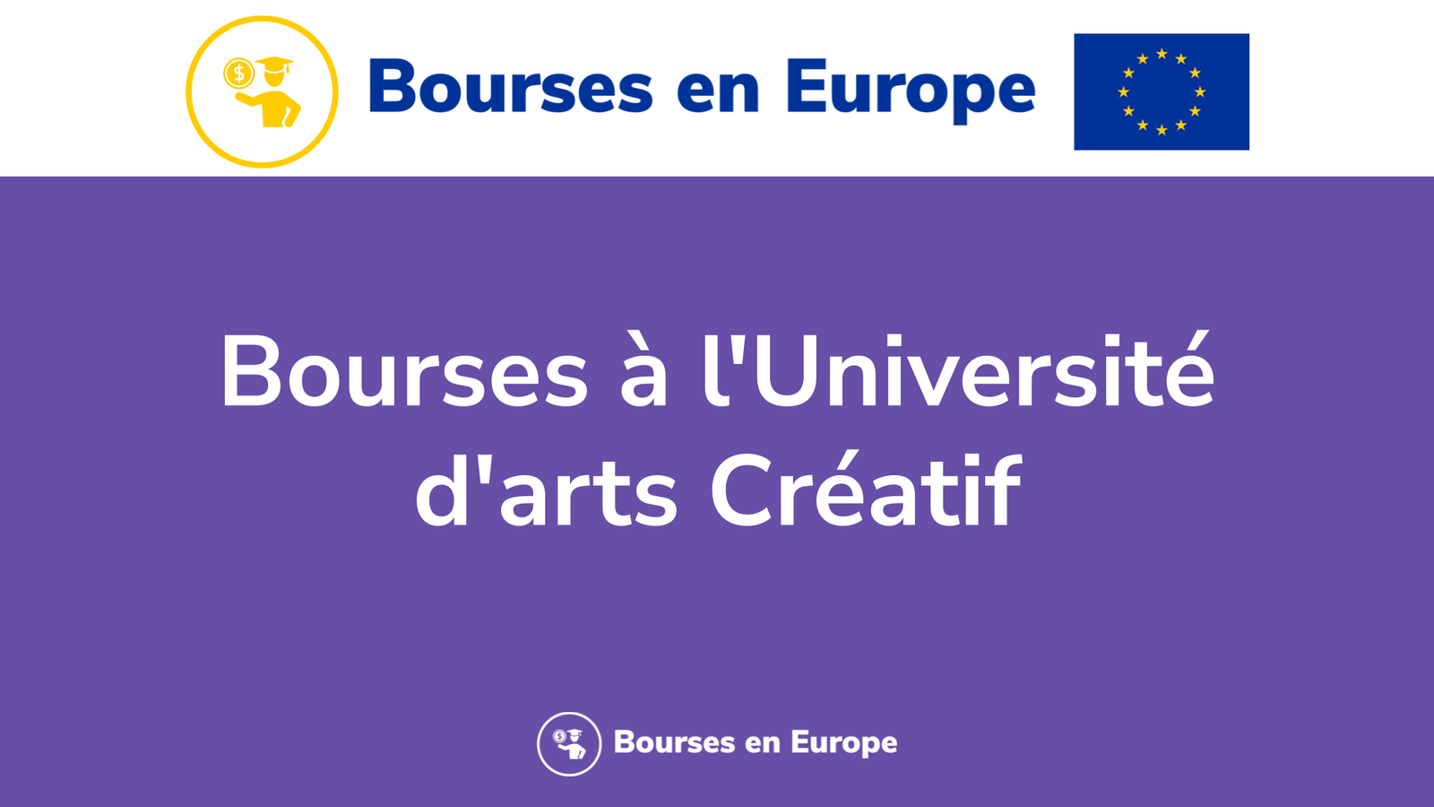 Bourses à l'Université d'arts Créatif