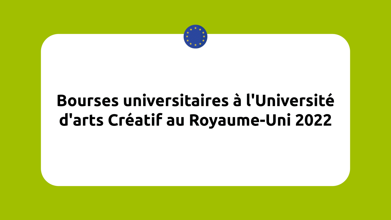 Bourses universitaires à l'Université d'arts Créatif