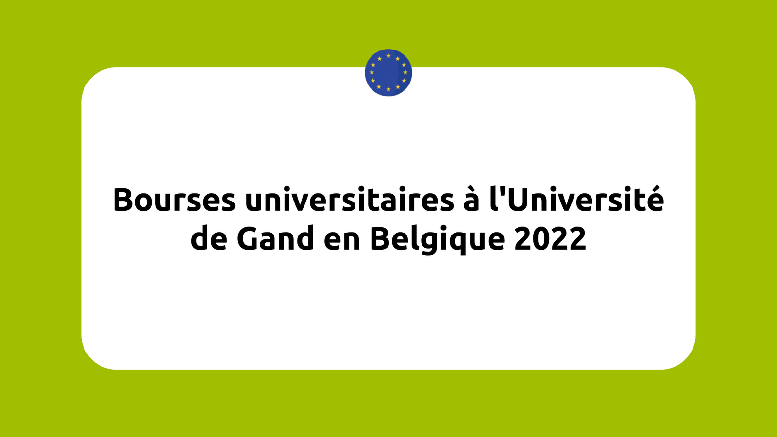 Bourses universitaires à l'Université de Gand