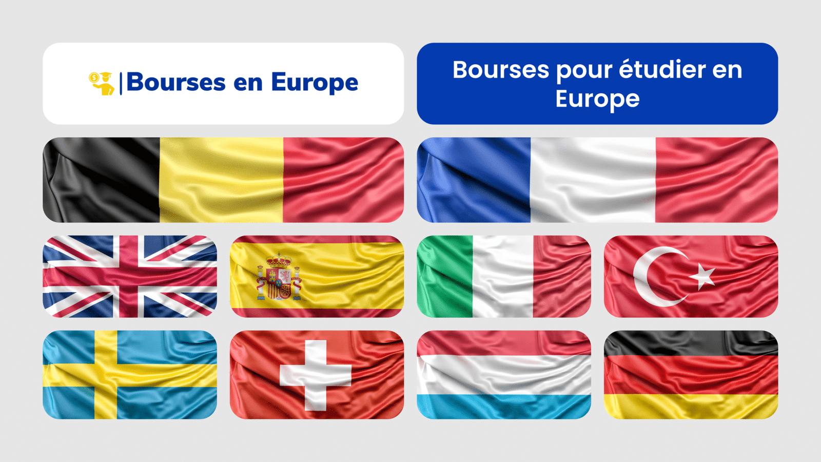 Bourses pour étudier en Europe