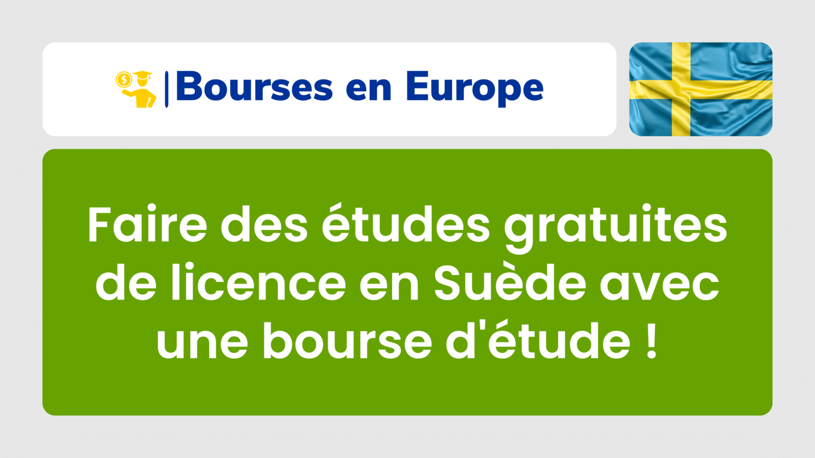 Faire des études gratuites de licence en Suède avec une bourse d'étude !
